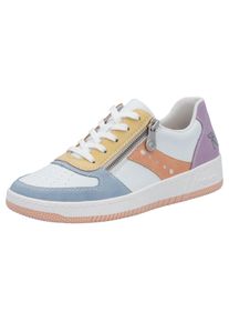 Sneaker RIEKER SPORT, Damen, Gr. 43, bunt (wei&szlig; bunt), Lederimitat, Schuhe Sneaker, in aktueller Farbkombination, Freizeitschuh, Halbschuh, Schn&uuml;rschuh, Topseller