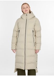 Steppmantel Ragwear "PATRISE", Damen, Gr. M, bone, Web, Obermaterial: 100% Polyester, unifarben, knieumspielend, M&auml;ntel Steppmantel, warm gef&uuml;ttert, hinten l&auml;nger als vorn