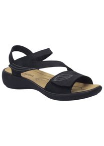 Sandale Josef Seibel "Ibiza 08", Damen, Gr. 36, schwarz, Leder, Schuhe Sandale, mit Keilabsatz