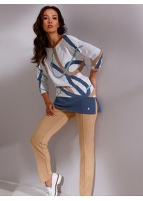 Jerseyhose CREATION L PREMIUM, Damen, Gr. 46, Normalgr&ouml;&szlig;en, braun (camel), 50% Modal, 44% Polyester, 6% Elasthan, unifarben, lang, Hosen Jerseyhose