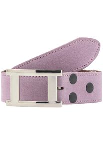 Lederg&uuml;rtel RETTUNGSRING G&Uuml;RTEL, Damen, Gr. 100, lila (lavendel), Leder, unifarben, Basic, G&uuml;rtel Lederg&uuml;rtel, Rettungsring Lederg&uuml;rtel &raquo;Alaska&laquo; Creme Filigran silberfarben