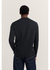 Longsweatshirt Bugatti "Rundhals", Herren, Gr. XXL, blau (390, marine), Jersey, 100% Baumwolle, unifarben, normal, Rundhals, Sweatshirts Longsweatshirt, im Modern Fit aus Baumwolle