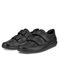 Klettschuh Ecco "SOFT 2.0", Damen, Gr. 38, schwarz, Leder, Schuhe Klettschuh, Halbschuh, Freizeitschuh mit Klettverschl&uuml;ssen