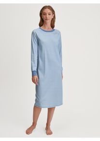 Nachthemd Calida "Midnight Love", Damen, Gr. XS (36/38), N-Gr, scandinavian, Interlock, Obermaterial: 100% Baumwolle, bequem knielang, Rundhals, angesetztes B&uuml;ndchen, Kleider Nachthemd, Langarm, w&auml;rmend, Cotton, Interlock-Qualit&auml;t