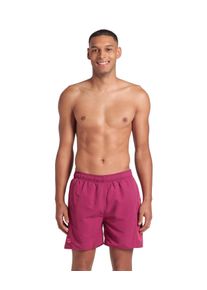 Badeshorts arena "FUNDAMENTALS arena LOGO BOXER R", Herren, Gr. 3XL, N-Gr, lila (schwarz lila, calypso coral), Obermaterial: 100% Polyester, Badehosen Badeshorts
