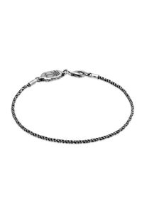 Armkette HAZE & GLORY "Armband Herren Kordelkette - Paradise 925 Silber oxidiert" Gr. 210, grau, Armb&auml;nder, Herren, 210, Silber 925 (Sterlingsilber), Armkette