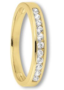 Goldring ONE ELEMENT "Zirkonia Ring aus 333 Gelbgold" Gr. 60, gold, Fingerringe, Damen, 60,mit Zirkonia, Gelbgold 333, Goldring