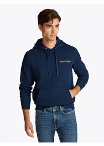 Kapuzensweatshirt Tommy Hilfiger "HILFIGER COLOR PHOTO PRT HOODIE", Herren, Gr. M, blau (night sky), Sweatware, Obermaterial: 100% Baumwolle, regular fit, Rippb&uuml;ndchen, Sweatshirts Kapuzensweatshirt, mit gro&szlig;em Fotoprint auf dem R&uuml;cken