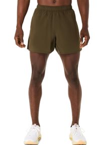 Laufshorts asics "asics CORE 5IN SHORT", Herren, Gr. M, N-Gr, braun stone, Obermaterial: 100% Polyester, Hosen Laufshorts