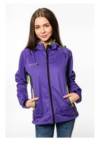 Softshelljacke DEPROC Active "Downton Peak WOMEN", Damen, Gr. 54 (XXL), rot, 96% Polyester; 4% Elasthan, mit verstellbarem Klettverschluss, Jacken Softshelljacke, auch in Gro&szlig;en Gr&ouml;&szlig;en erh&auml;ltlich