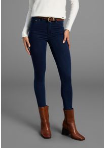 Skinny-fit-Jeans Arizona "Ultra Stretch", Damen, Gr. 46, N-Gr, rinsed, Jeans, Obermaterial: 63% Baumwolle, 32% Polyester, 5% Elasthan, skinny fit kn&ouml;chellang, Jeans Skinny-fit-Jeans, extra-eng geschnittene Beinform, modische Used-Waschung, Topseller