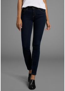 Skinny-fit-Jeans Arizona "Ultra-Stretch", Damen, Gr. 20, K + L Gr, blau (rinsed), Denim/Jeans, Obermaterial: 74% Baumwolle, 24% Polyester, 2% Elasthan, Basic, extraeng lang, Jeans Skinny-fit-Jeans, extra-enger Beinverlauf, normale Leibh&ouml;he, mit Eingrifftaschen, Topseller