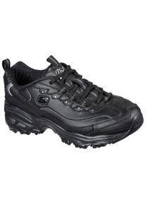 Sneaker Skechers "D&acute;Lites-Fresh Start", Damen, Gr. 35, schwarz, Leder, Synthetik, Textil, unifarben, Schuhe Sneaker, Freizeitschuh, Halbschuh, Schn&uuml;rschuh mit Bio-Dri-Ausstattung