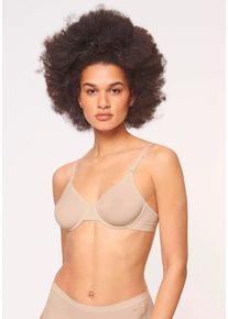 B&uuml;gel-BH Triumph "Micro Fun W", Damen, Gr. 75, Cup D, beige, Microtouch, Obermaterial: 82% Polyamid, 18% Elasthan (LYCRA), BHs B&uuml;gel-BH, nahtlos vorgeformte Cups