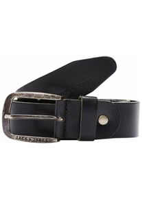 Jack & Jones Lederg&uuml;rtel JACK & JONES "JACPAUL LEATHER BELT NOOS", Damen, Gr. 105, schwarz, Leder, unifarben, G&uuml;rtel Lederg&uuml;rtel