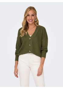 Strickjacke Only "ONLCAROL NICE L/S CARDIGAN KNT NOOS", Herren, Gr. M, winter moss, Strick, Obermaterial: 100% Polyacryl, unifarben, regular fit h&uuml;ftlang, V-Ausschnitt, Rippb&uuml;ndchen, Strickjacken Strickjacke, Kunstfaser, regular fit