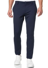 Anzughose INDICODE "INRoedekro", Herren, Gr. 36, L&auml;nge 34, blau (navy), Web, Obermaterial: 65% Viskose, 30% Polyamid, 5% Elasthan, unifarben, slim fit kn&ouml;chellang, Hosen Anzughose, gepflegter Look mit gerade geschnittener Beinform