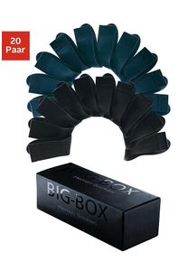 H.I.S. Businesssocken H.I.S, Damen, Gr. 35-38, blau (10x schwarz, 10x marine), Baumwolle, Elasthan, Polyamid, unifarben, elastisch, Socken Businesssocken, in der Big-Box