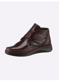 Stiefelette Casual Looks, Damen, Gr. 37, rot (burgund), Lackleder, Schuhe Stiefelette