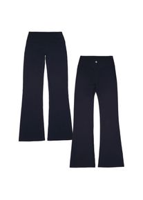 Schlaghose Converse "WOMEN'S Converse FLARE LEGGINGS", Damen, Gr. XS, N-Gr, schwarz (Converse schwarz), Obermaterial: 87% Baumwolle, 13% Elasthan, unifarben, Hosen Schlaghose