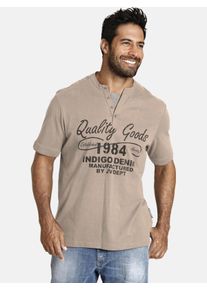 T-Shirt Jan Vanderstorm "T-Shirt NANTE", Damen, Gr. 4 XL, beige, Obermaterial: 100% Baumwolle CO., comfort fit normal, Rundhals, Shirts T-Shirt