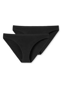 Minislip Schiesser "95/5", Damen, Gr. 40, schwarz, Single Jersey, Obermaterial: 95% Baumwolle, 5% Elasthan, k&ouml;rpernah, Unterhosen Minislip, mit flachen N&auml;hten, Baumwollmischung, Single Jersey, weich