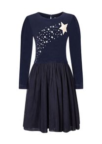 Sommerkleid happy girls "dress", M&auml;dchen, Gr. 140, EURO-Gr&ouml;&szlig;en, navy, Stoff, 100% Baumwolle, normal, Kleider Sommerkleid