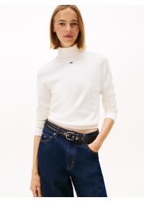 Rollkragenpullover Tommy Jeans "TJW ESSENTIAL TRTLNK SWEATER", Damen, Gr. XS (34), ancient wei&szlig;, Strick, Obermaterial: 100% Baumwolle, unifarben, normal, hoch geschlossener Ausschnitt, Rippstrickb&uuml;ndchen, Pullover Rollkragenpullover