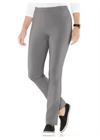 Schlupfhose Classic Basics, Damen, Gr. 46, Normalgr&ouml;&szlig;en, grau, 77% Viskose, 20% Polyamid, 3% Elasthan, unifarben, lang, Hosen Schlupfhose