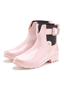 Gummistiefelette Vivance, Damen, Gr. 39, rosa (rose), Obermaterial: 100% PVC. Decksohle: 100% Textilmaterial. Futter: 100% Textilmaterial. Laufsohle: 100% Synthetik, gl&auml;nzend, unifarben, Schuhe Gummistiefelette, Gummistiefel im Chelsea-Look, Schlupfstiefel, Boots, Stiefel VEGAN