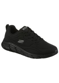 Sneaker Skechers "BOBS B FLEX LO", Damen, Gr. 37, schwarz, Lederimitat, unifarben mit Farbeinsatz, Schuhe Sneaker, Praxisschuh, Freizeitschuh, Sportschuh mit Memory Foam