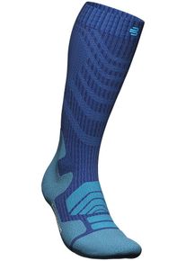 Sportsocken Bauerfeind "Outdoor Merino Compression Socks", Herren, Gr. 38-41, blau (ocean blau, m), Obermaterial: 54% Polyamid, 37% Wolle, 9% Elasthan, Socken Sportsocken, mit Kompression, f&uuml;r Herren