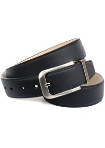 Lederg&uuml;rtel Anthoni Crown, Damen, Gr. 95, schwarz, Leder, unifarben, G&uuml;rtel Lederg&uuml;rtel, Matter Lederg&uuml;rtel mit silberfarbener Schlie&szlig;e