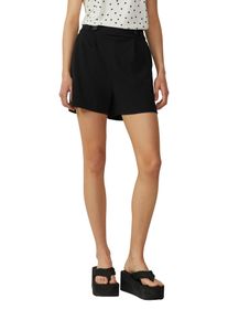 Shorts QS, Damen, Gr. 34, N-Gr, schwarz, Web, Obermaterial: 95% Polyester, 5% Elasthan, unifarben, extrakurz, Hosen Shorts, Sommerhose mit Stretch