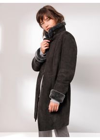 Lederjacke Mainpol, Damen, Gr. 46, braun, 100% Leder, unifarben, Jacken Lederjacke