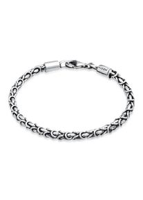 Armkette Kuzzoi "Armband K&ouml;nigskette Basic 925 Silber" Gr. 230, grau, Armb&auml;nder, Herren, 230, Silber 925 (Sterlingsilber), Armkette
