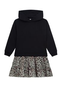Sweatkleid DANAMADE "DANAMADE Dresses DLIVA", M&auml;dchen, Gr. 110, EURO, schwarz, Oberteil: 95% Baumwolle, 5% Elasthan; Rock: 100% Polyester; Futter: 100% Polyester, Kleider Sweatkleid