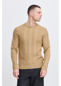 Strickpullover Blend "BHBASIM Crew", Herren, Gr. XL, gelb (cornstalk), Strick, Obermaterial: 50% Baumwolle, 47% Polyacryl, 3% Nylon, unifarben, regular fit normal, Rundhals, Rippb&uuml;ndchen, Pullover Strickpullover