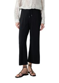 Culotte comma, Damen, Gr. 46, N-Gr, schwarz, Web, Obermaterial: 92% Viskose, 8% Elasthan, unifarben, regular fit kn&ouml;chellang, Hosen Culotte, Sommerhose mit elastischem Bund