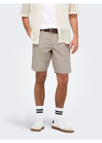 Only & Sons Chinoshorts ONLY & SONS "ONSKAL CHINO 0287 SHORTS CS", Damen, Gr. XXL, N-Gr, string, Web, Obermaterial: 100% Baumwolle, unifarben, slim fit, Hosen Chinoshorts