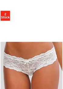 Panty Vivance, Damen, Gr. 40/42, beige (creme), Spitze, Obermaterial: 89% Polyamid, 11% Elasthan, figurbetont, Unterhosen Panty, aus elastischer Spitze, sexy Dessous