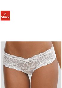 Panty Vivance, Damen, Gr. 44/46, beige (creme), Spitze, Obermaterial: 89% Polyamid, 11% Elasthan, figurbetont, Unterhosen Panty, aus elastischer Spitze, sexy Dessous