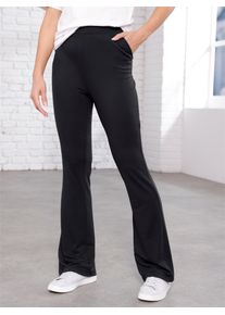 Schlupfhose, Damen, Gr. 46, Normalgr&ouml;&szlig;en, schwarz, 95% Polyester, 5% Elasthan, unifarben, Hosen Schlupfhose