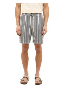 Shorts Mustang "Herren Style Lockport", Damen, Gr. 33, blau (12740 blau), Web, 100% Baumwolle, gestreift, relaxed fit, Hosen Shorts