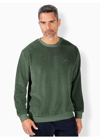Sweatshirt Catamaran, Herren, Gr. 56/58, gr&uuml;n (schilf), 80% Baumwolle, 20% Polyester, unifarben, Rundhals, Sweatshirts Sweatshirt