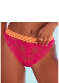 Tanga Vivance, Damen, Gr. 36/38, pink, Spitze, Obermaterial: 88% Polyamid, 12% Elasthan, Unterhosen Tanga, aus elastischer Spitze mit modischen Kontrastfarben, Topseller