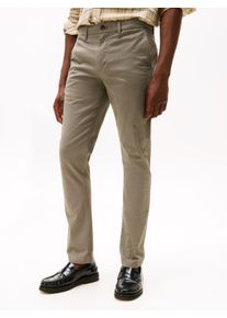 Chinohose Tommy Hilfiger "BLEECKER PRINTED ST", Herren, Gr. 34, L&auml;nge 32, grau (hydrogen grau), Web, Obermaterial: 97% Baumwolle, 3% Elasthan, slim fit normal, Hosen Chinohose, Slim Fit, strukturierte Qualit&auml;t