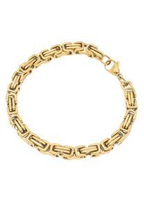 Edelstahlarmband Firetti "Schmuck Geschenk K&ouml;nigskettengliederung, 6,7 mm" Gr. 23, gold (gelbgoldfarben), Armb&auml;nder, Herren, 23, Edelstahl, Edelstahlarmband