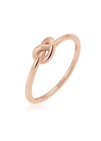 Silberring Elli "Ring Knoten 925 Sterling Silber" Gr. 56, rosa (rosegold), Fingerringe, Damen, 56, Silber 925 (Sterlingsilber), Silberring