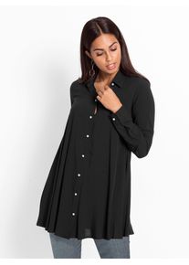 Langarmbluse Inspirationen, Damen, Gr. 36, schwarz, 100% Polyester, unifarben, Blusen Langarmbluse